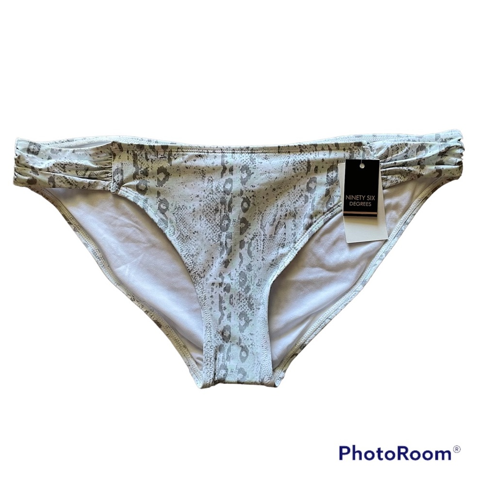 Ninety Six Degrees Snake Print Swim Bottom Size XL NWT Gray Green Beach Bikini